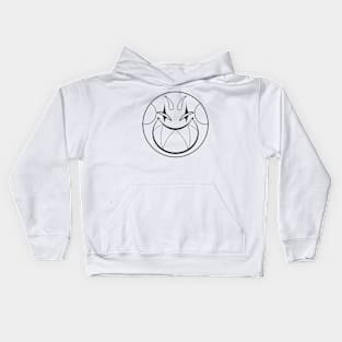 Smile || Black line art Kids Hoodie